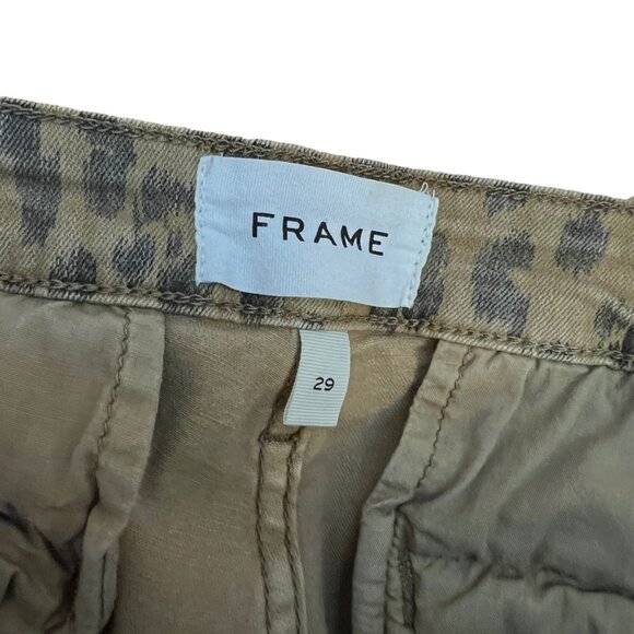 Frame Jeans Cheetah Print Cargo Skinny Ankle Pants Size 29‎ - Picture 3 of 8